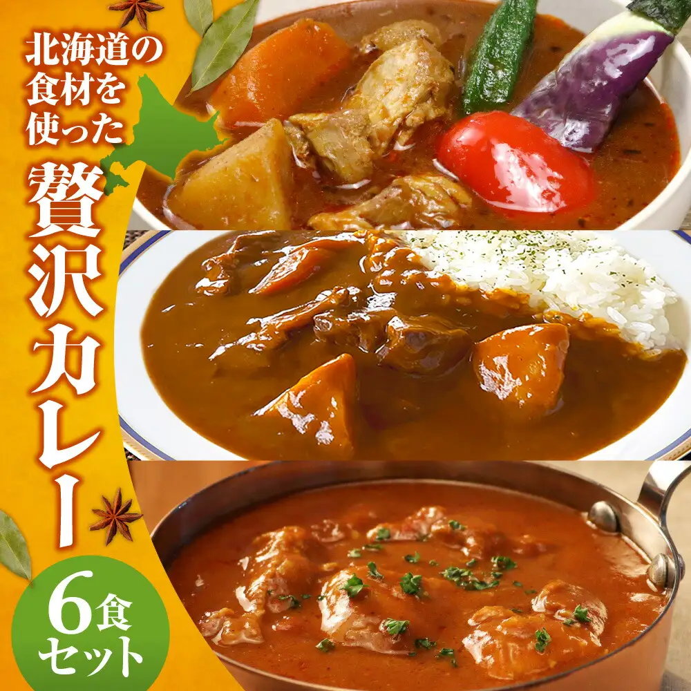 北海道の食材を使った贅沢カレー6食セット｜スープカレー 札幌市
