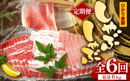 【定期便全6回】鹿児島県産 ひかり麦豚 しゃぶしゃぶ 食べ比べセット 約1kg（200g×5パック） トレーなし 冷凍 HM-15 | 肉 お肉 にく 豚肉 ロース 肩ロース バラ肉 スライス 真空冷凍 産地直送 新鮮 小分け 甘み 産地直送 鹿児島県 南大隅町 ひかり麦豚直売所