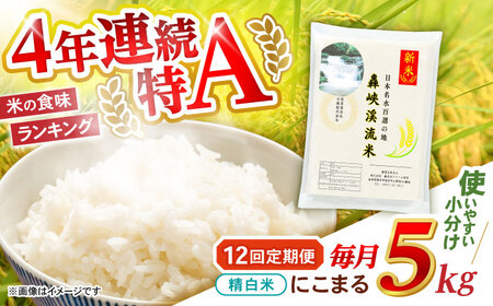 【12回定期便】 精白米(にこまる) 5kg 轟峡渓流米 / 米 白米 精白米 新米 / 轟名水ファーム高来 / 諫早市[AHFF014]