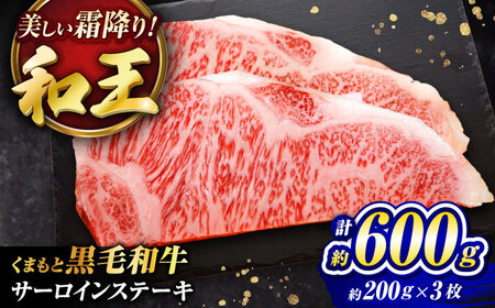 くまもと黒毛和牛 ｢和王｣ サーロインステーキ 計約600g BHBQ013 サーロインステーキ