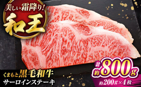 くまもと黒毛和牛 ｢和王｣ サーロインステーキ 計約800g サーロイン ステーキ BHBQ014