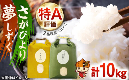 令和7年産 お米の食べ比べセット（さがびより・夢しずく） 計10kg（各5kg）【ちわたのふぁーむ】[IDE005]