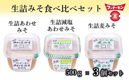 フンドーキンの人気商品「生詰シリーズ」みそ食べ比べセット（計1.5kg）お試しサイズ