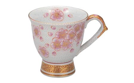 九谷焼 マグカップ・金襴手さくら