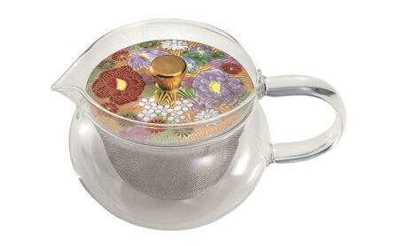 九谷焼 九谷和ポットNAGOMI POT・金花詰　赤