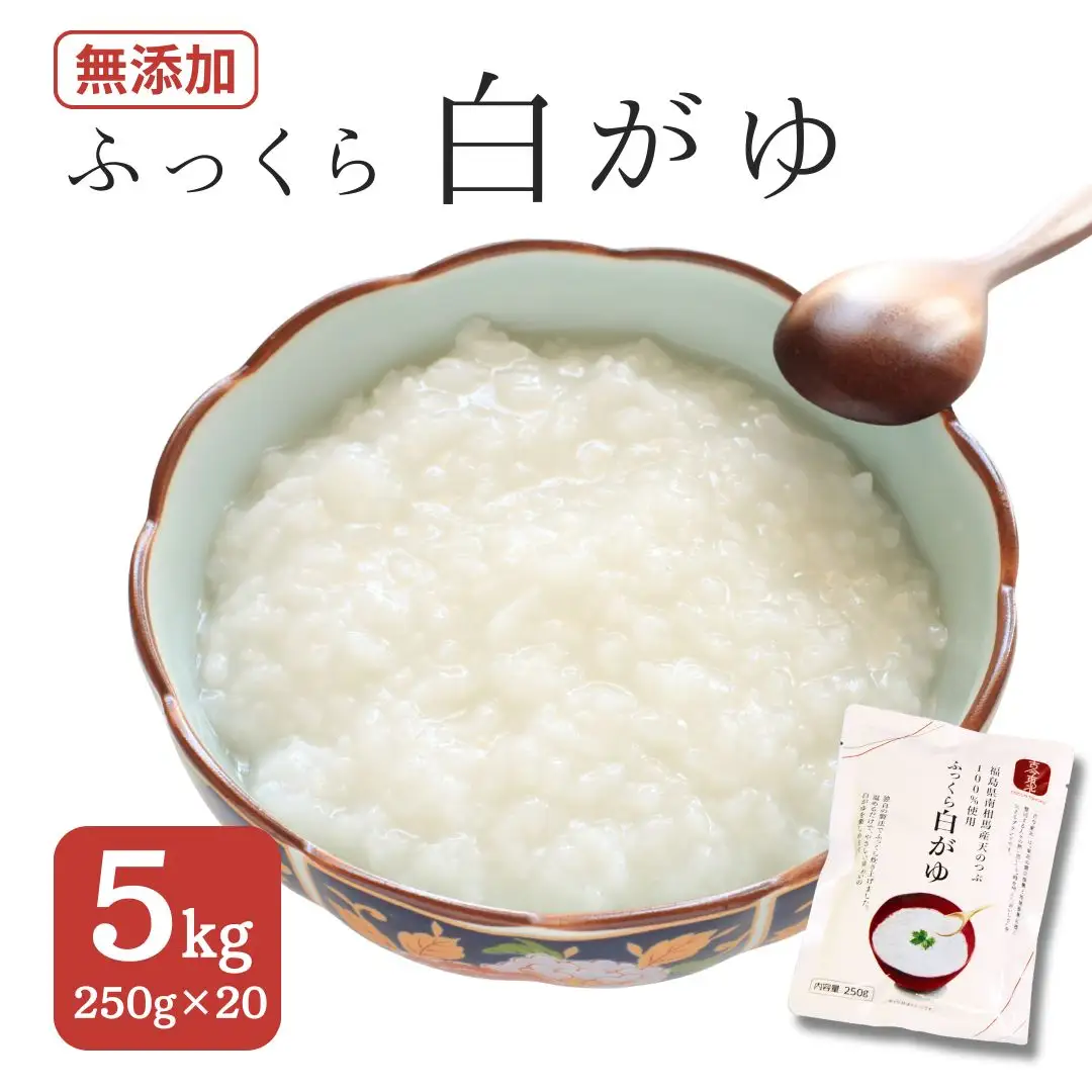 ふっくら白がゆ 250g×20パック 無添加 国産100% ｜ お粥 レトルト 天のつぶ