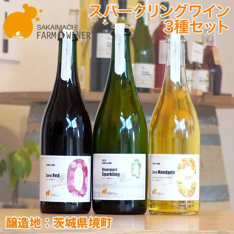 【スパークリングワイン3種セット】 750ml×3本 さかいまち ワイナリー K2649