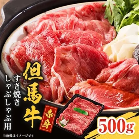 但馬牛　赤身スライス(モモ・肩部位)500g【配送不可地域：離島】【1615679】