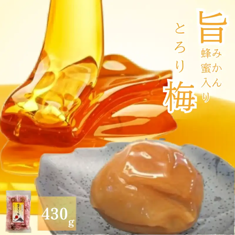紀州南高梅 旨とろり梅 はちみつ入り 430g / 和歌山 和歌山県産 田辺市 南高梅 はちみつ梅干し 梅干し 個包装【nag010】