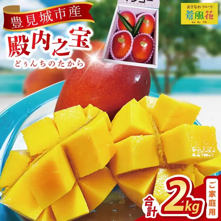 豊見城産マンゴー『殿内之宝(どぅんちのたから)』約2kg(ご家庭用)