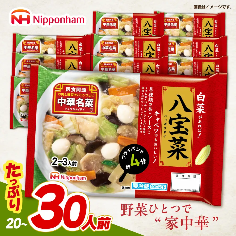 中華名菜 八宝菜 (2?3人前) 10個セット / 中華 八宝菜 惣菜 冷蔵 簡単調理 晩御飯 フライパン調理 ワンパンメニュー / 諫早市 / 日本ハムマーケティング株式会社[AHAL020]