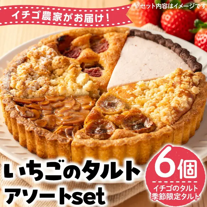 No.1316 いちごのタルトアソートセット(6種) 国産 スイーツ ケーキ タルト デザート いちご イチゴ 苺 菓子 お菓子 冷凍 ご褒美 プチ贅沢 ギフト 贈答品 ホワイトデー【tubu-ichigo】
