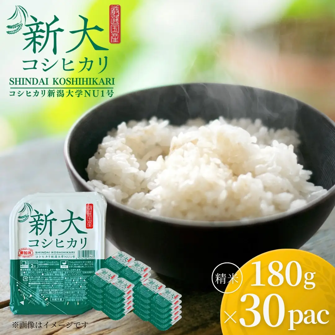 新大コシヒカリ パックご飯 180g×30個 たかの | パックご飯