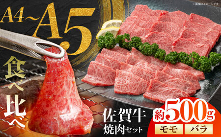 佐賀牛 焼肉セット B モモ バラ 約500g 【JAさが 杵島支所】[HAM092]