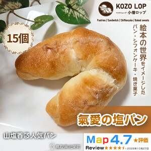 1175.【山塩香る人気パン】氣愛の塩パン 15個