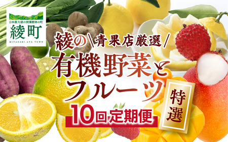 【全10回お届け】特選！！宮崎県綾町産 果物・野菜定期便 [Y21]_0113-004
