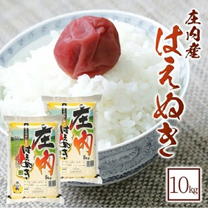 SC0703　令和7年産【精米】はえぬき　10㎏(5kg×2袋) 《農産物検査員おすすめの庄内米》 SY
