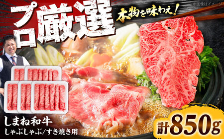 牛肉 しまね和牛しゃぶしゃぶすき焼き用850g [AIEF003] 牛肉