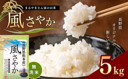 無洗米 「まるやまさん家のお米」 風さやか 5kg×1袋 