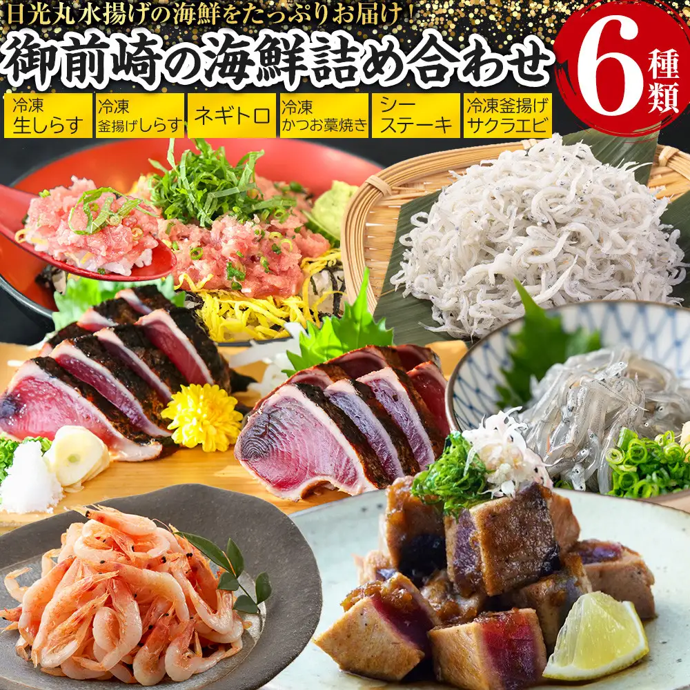 日光丸水揚げの海鮮をたっぷりお届け！御前崎の海鮮詰め合わせセット（1～2人前）海鮮 詰め合わせ セット 冷凍 時短 おつまみ おかず ごはん 加工品