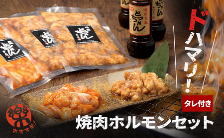ドハマリ！焼肉ホルモンセット（タレ付き）| 肉 鶏肉 牛肉 たれ 焼肉 BBQ バーベキュー アウトドア