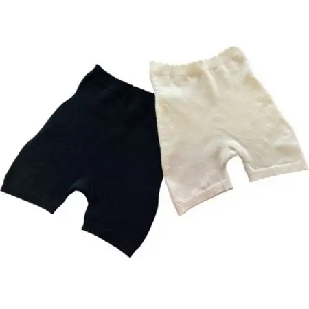 日本製 コットンシルク 腹巻パンツ (ゆったりタイプ) 生成＆ブラック 2枚組 (669)【1621328】