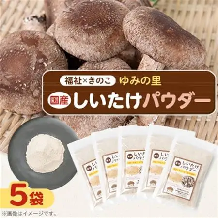 しいたけパウダー20g×5袋 就労継続支援A/B型併用事業所「ゆみの里」【1687643】