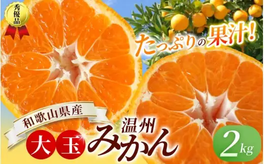 ボリューム満点！大玉  温州みかん 2kg ※秀優混合【2L～3Lサイズ】【2026年12月から2027年3月下旬頃に順次発送】＜味好農園＞/ 温州 蜜柑 みかん 柑橘 果物 フルーツ ミカン 甘い 美味しい【agy004-l-2】