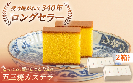 松翁軒 五三焼カステラ (半棹3本入)2箱セット / カステラ かすてら 五三焼カステラ ごさんやき 高級 スイーツ 菓子 和菓子 ギフト 贈答 お年賀 お持たせ / 諫早市 / 株式会社松翁軒[AHCT018]