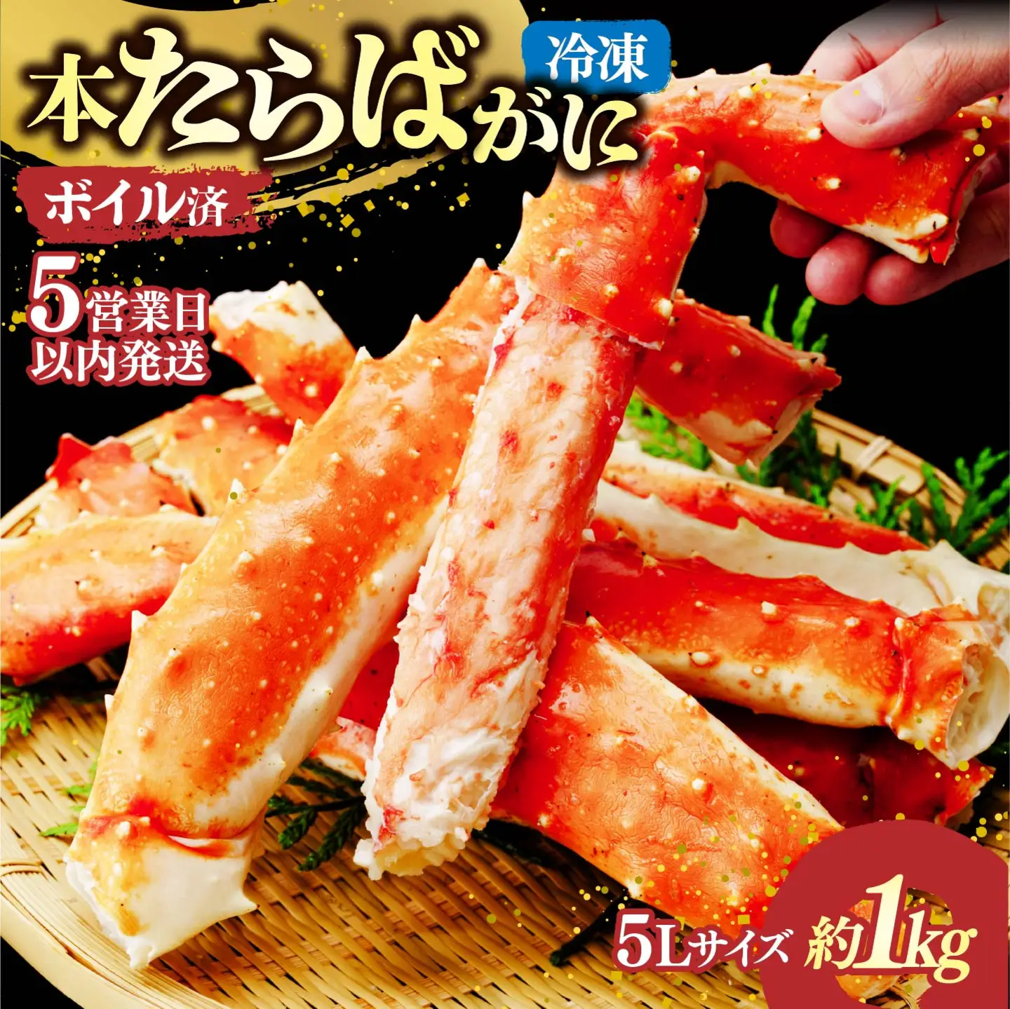 ボイル本たらばがに脚 5L×1肩(約1kg) 【5営業日配送】| タラバガニ 茨城県 ひたちなか市