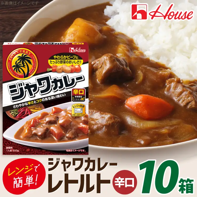 ハウス レトルトジャワカレー 辛口 200g 10個 [翔栄通商 愛知県 江南市 ko23btu570091]