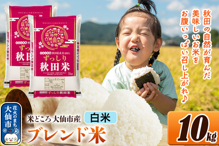 米 米どころ 秋田県大仙市産 ブレンド米 令和7年産【白米】10kg（5kg×2袋）