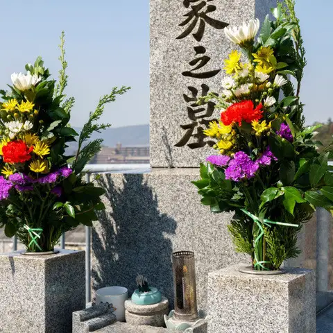 ［全12回］ お墓掃除定期便＋仏花１対