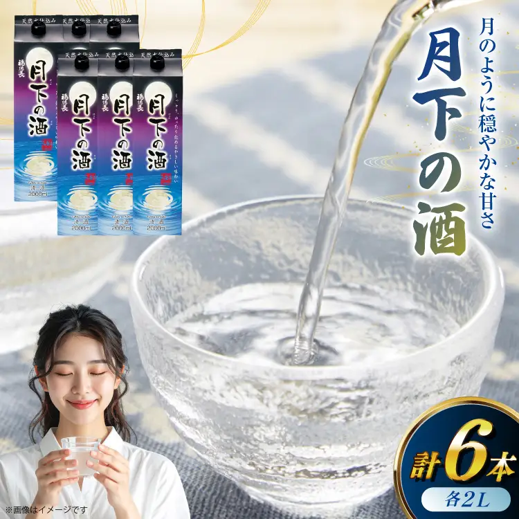 日本酒 福徳長 月下の酒 2L 紙パック 6本 (1222571)[武田食品 山梨県 韮崎市 20745270]