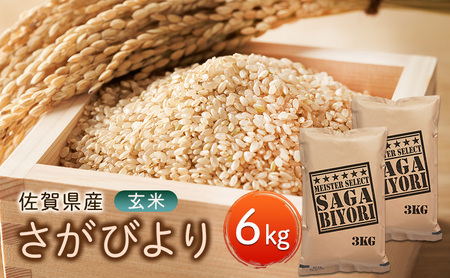 玄米 さがびより 6kg (3kg×2袋) 五つ星お米マイスター厳選！ 米 お米 ※配送不可：離島
