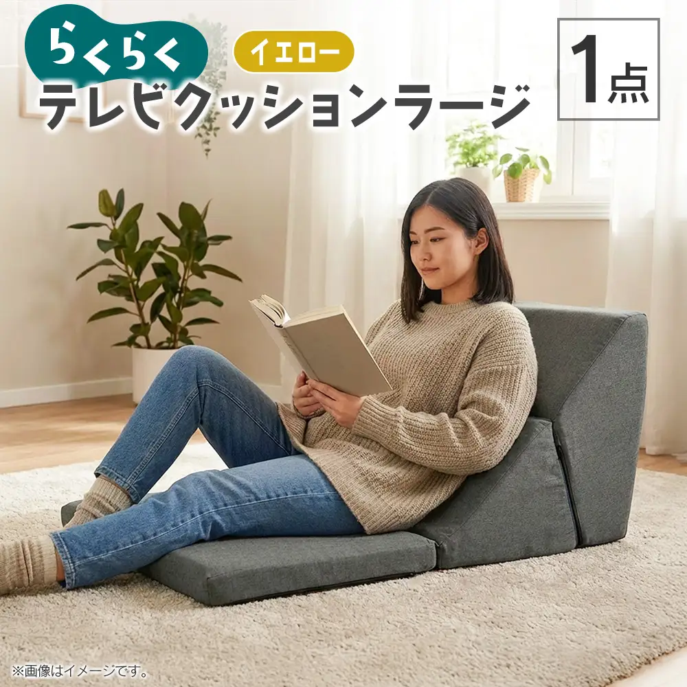 らくらくテレビクッションラージ（イエロー）_NI040_031
