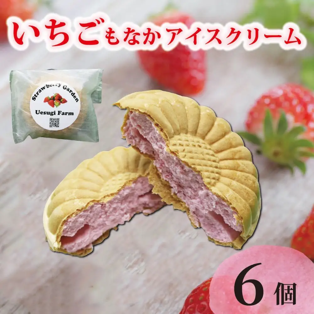 いちご農家のひんやりアイス 最中アイス6個 いちご 苺 イチゴ いちごアイスクリーム アイス アイスクリーム 最中アイス 最中 もなか モナカ 冷たい ひんやり セット 人気 おすすめ ふるさと納税 京都 八幡 八幡市 上杉農園