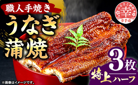 こだわりの柔らかうなぎ蒲焼【特上ハーフ】３枚 - やわらか ふわとろ 湯煎 簡単 老舗の味 うなぎ 3枚 蒲焼き 特上 秘伝 タレ おすすめ 白米 相性 抜群 とろける 柔らかさ オススメ 埼玉県 幸手市