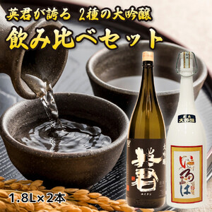 英君 大吟醸 飲み比べセット【1.8L×2本セット】
