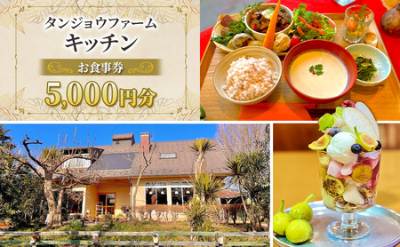 タンジョウファームキッチン お食事券 5000円分 食事券 チケット ランチ 旬の野菜 千葉市 千葉県
