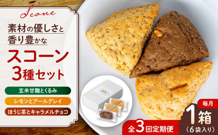 【全3回定期便】山鹿の恵み香り豊かなスコーンセット（3種類×2個）【BANBA BON BONS】[ZDW006]