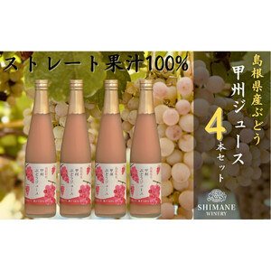 100%ぶどうジュース甲州4本セット