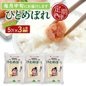 SE0584　【3回定期便】［精米］ひとめぼれ　5kg×3回(計15kg) JS