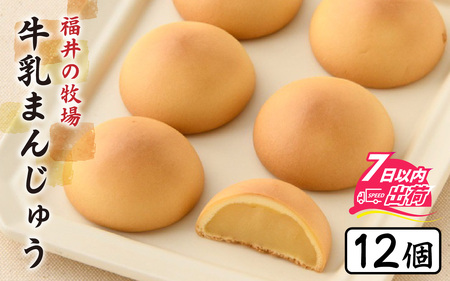 竹内菓子舗 牛乳まんじゅう 12個入り [A-203002] / ミルク 餡 牛乳 饅頭 菓子 和菓子 銘菓 個包装 ギフト プレゼント 上質 しっとり 優しい 北陸 個包装 内祝い 誕生日 贈り物 お土産