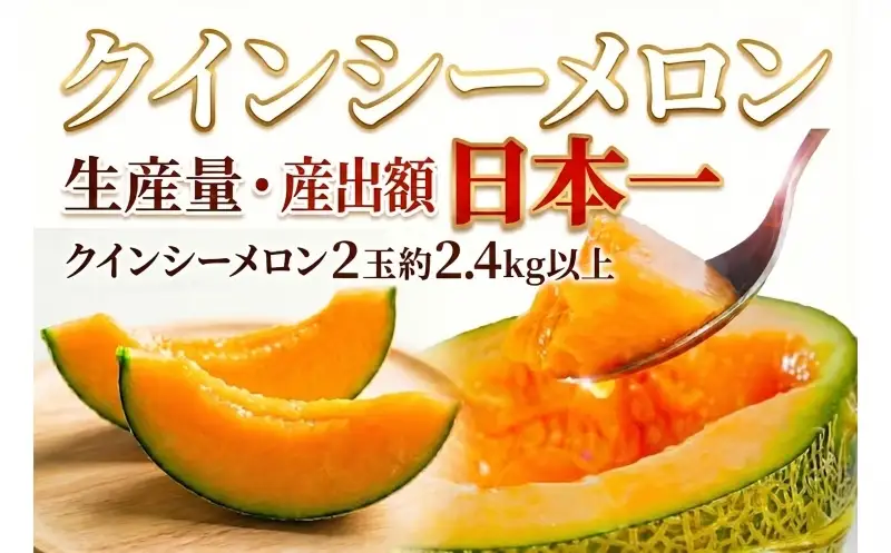 クインシーメロン（2玉入り1箱）計2.4kg以上