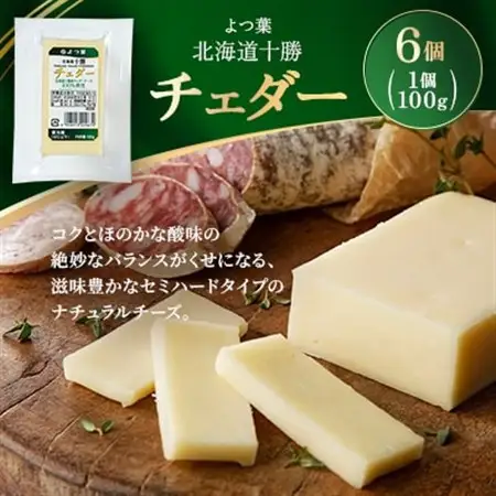 よつ葉 北海道十勝 チェダー 100g×6個【配送不可地域：離島】【1690055】