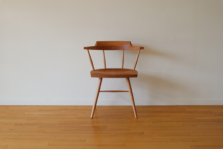 ヨンザーチェア ブラックチェリー(1脚) 椅子 いす ダイニング チェア ハーフアーム 木製 受注生産 【uj-CY011-A】【平山日用品店】