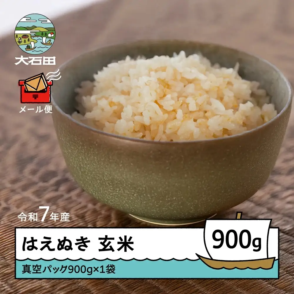 令和7年産 はえぬき  玄米 順次発送 900g 山形県産 ap-hagxa900-0