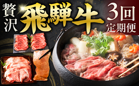 【定期便】贅沢 飛騨牛 定期便 3回お届け