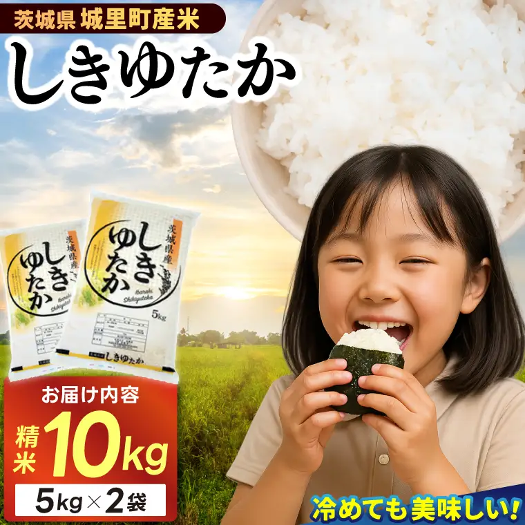  精米 10kg(5kg×2袋) しきゆたか【令和7年産】お米 米 ご飯 城里町 桂農産 シキユタカ (AX003)